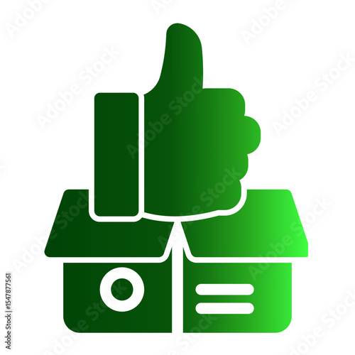 Product Quality Guarantee Icon Solid Gradient Style for New Items.