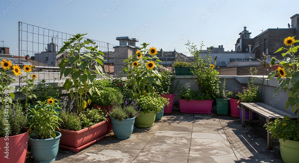 Obraz premium Rooftop garden