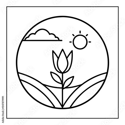 vector illustration of a coloring page