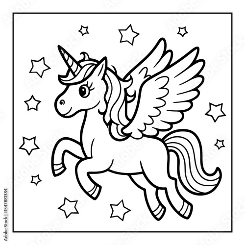vector illustration of a coloring page