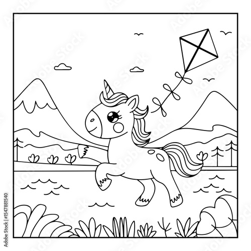 vector illustration of a coloring page