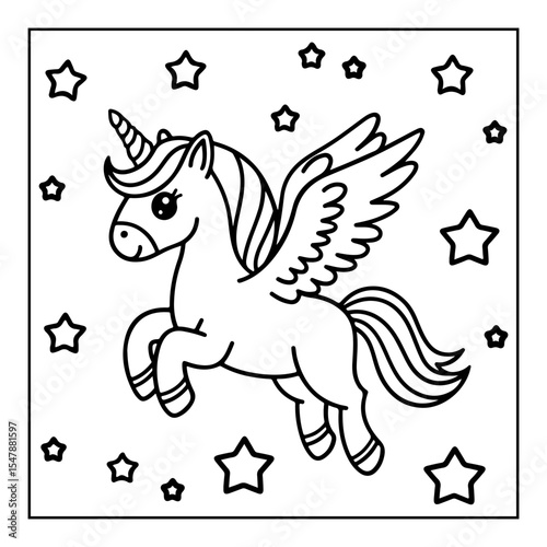 vector illustration of a coloring page