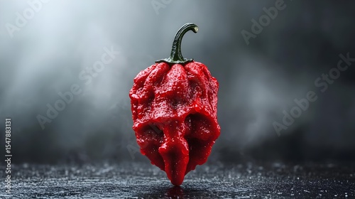 Carolina reaper, Pepper, Chili pepper, Carolina Reaper Pepper in Dramatic Setting