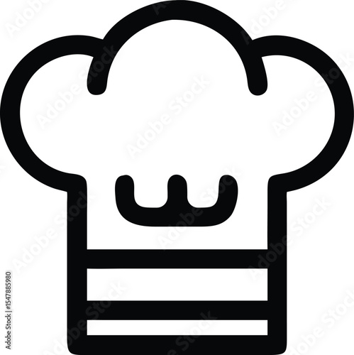 master chef hat vector art logo.