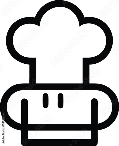 master chef with face vector art logo.