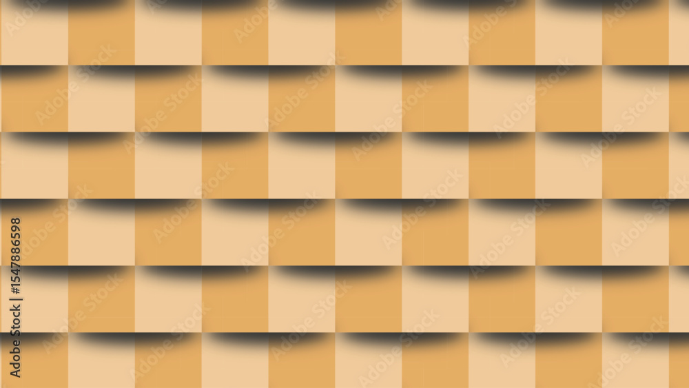 Fototapeta premium Abstract beige cubic pattern with shadows and depth