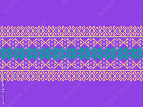Geometric Ethnic pattern,
Native American tribal fabric, tile, carpet, vector,
illustration design, on navy blue background