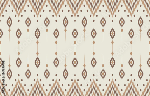 Geometric ethnic oriental ikat seamless pattern  color oriental. Aztec ornament print. Design for background ,curtain, carpet, wallpaper, clothing, wrapping, Batik, vector illustration.