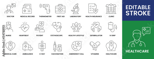 Web, icon, set, sign, doctor, medical, record, thermometer, first, aid, laboratory, health, insurance, clinic, nurse, heartbeat, patient, stethoscope, healthy, lifestyle, defibrillator, iv, drip, care