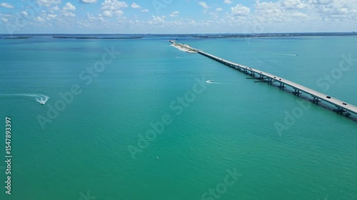 Aerial view of sanibel causeway 