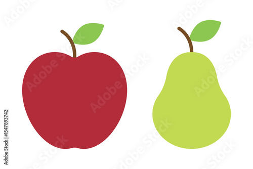 Apple and pear icon symbol