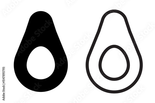 Avocado icon symbol simple design