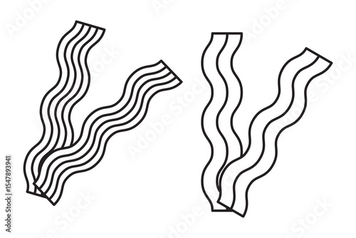 Bacon line icon simple design