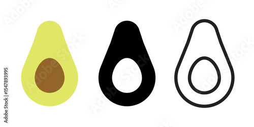 Avocado icon symbol simple design