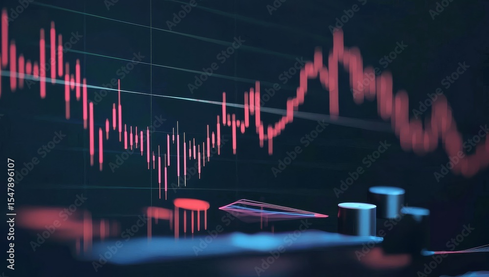 Obraz premium Visual representation of market reactions to tariff changes.