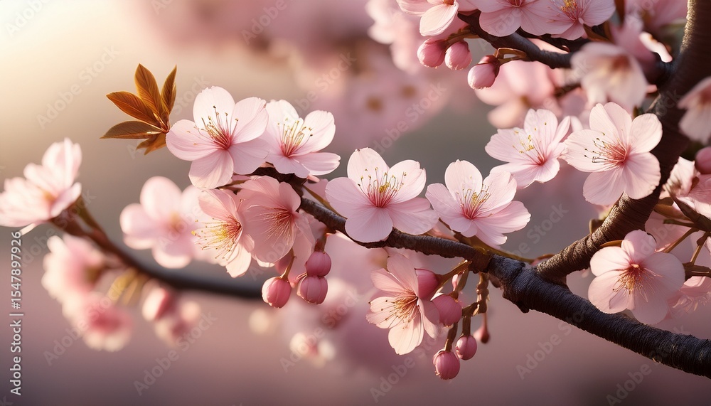 Obraz premium cherry blossoms closeup