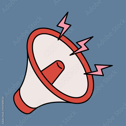 Minimalist Megaphone Alert Noise Vector Illustration