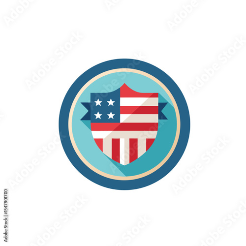 patriotic-badge-icon-with-usa-flag-in-circular-des.eps