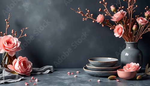 Relaxing Spa Still Life with Natural Elements and Soft Lighting