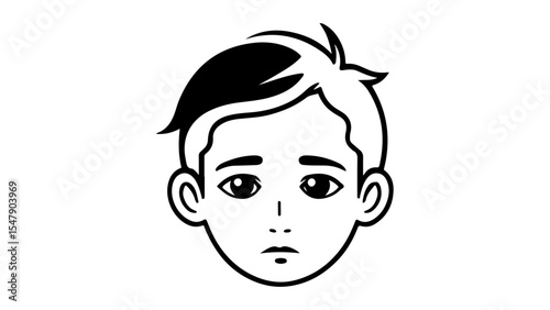 black and white portrait of a sad young man silhouette