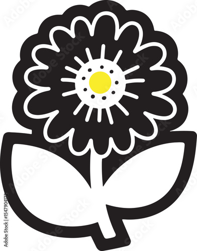 Hand-Drawn Daisy Vector Art for Creative Floral Projects.
