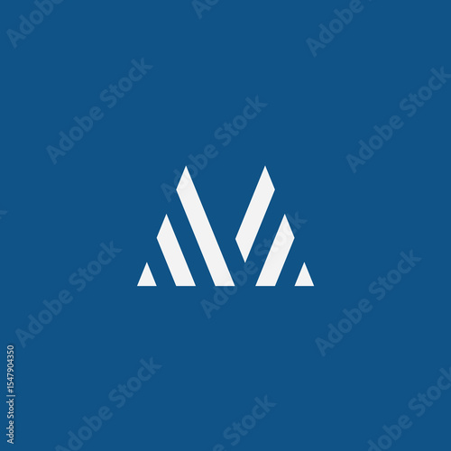 Letter M logo design template elements