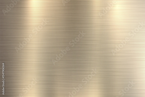 Champagne gold brushed steel metal texture background, shiny abstract metallic sheet for luxury designs, vector illustration.	