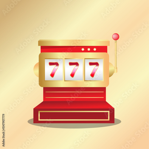 casino slot machine flat vector design slot winning jackpot
