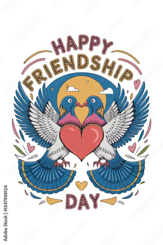 Obraz premium Creative Friendship Day Vector EPS with Typography Elements