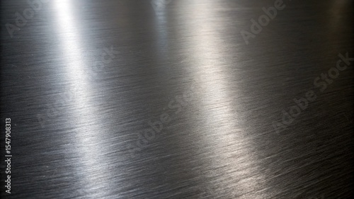 Dark gray brushed metal texture with light reflections, industrial background