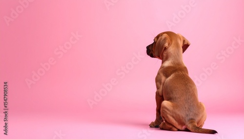 茶色の子犬のポートレート