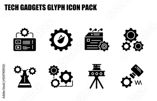 Tech Gadgets Glyph Icon Pack