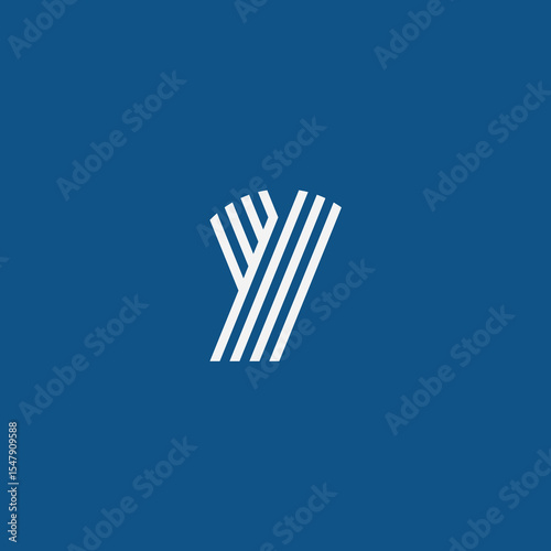 Letter Y line logo design template elements