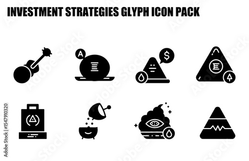 Investment Strategies Glyph Icon Pack