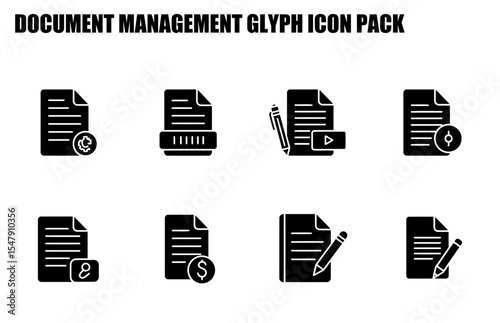 Document Management Glyph Icons
