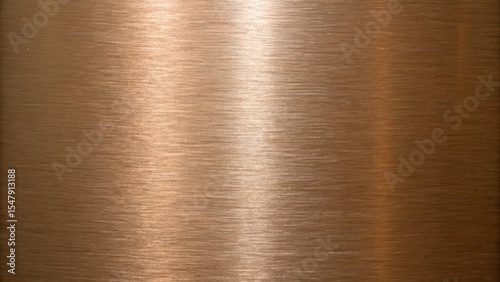 Horizontal brushed copper metal texture background, warm bronze tones, shiny surface, elegant design, metallic backdrop, industrial style, subtle light reflection,
