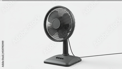 High-Resolution 3D Model of a Desk Fan Perfect for Design Projects
