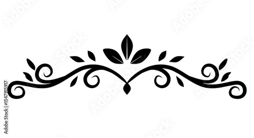 Decorative Lines Ornamental Border Design Abstract Floral Motif Flourishes and Filigree Patterns
