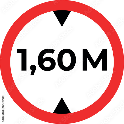 height limit 1.60 meters traffic sign