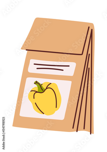 Sweet pepper planting seeds packet