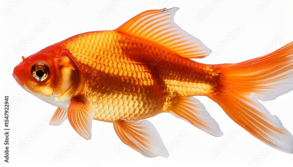 Goldfish Swimming Isolated on Transparent Background Goldfish Swimming Isolated on Transparent Background