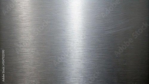 Horizontal brushed metal texture background, silver gray tones, industrial style