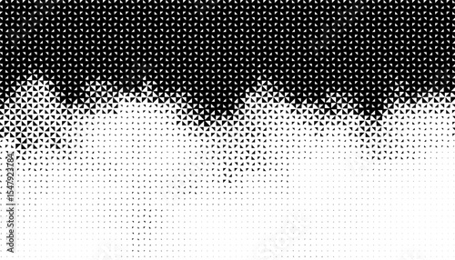 Black and white abstract transition pattern with geometric shapes. Halftone effect for sporty and modern background. Vector Format Illustration. EPS10 