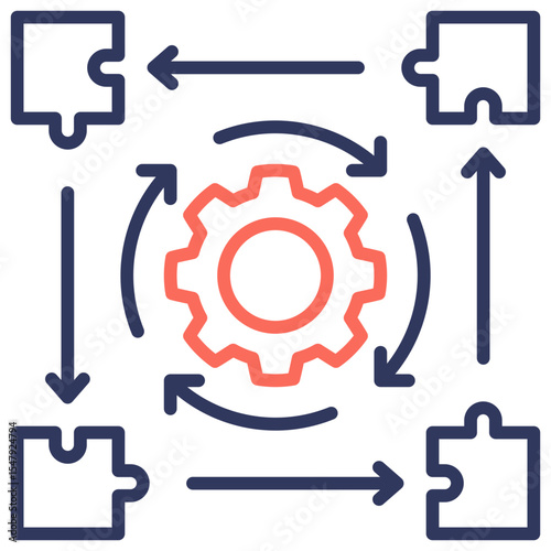 Alignment Dual Tone Icon