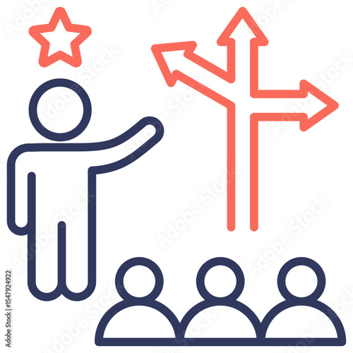 Leadership Behavior Dual Tone Icon