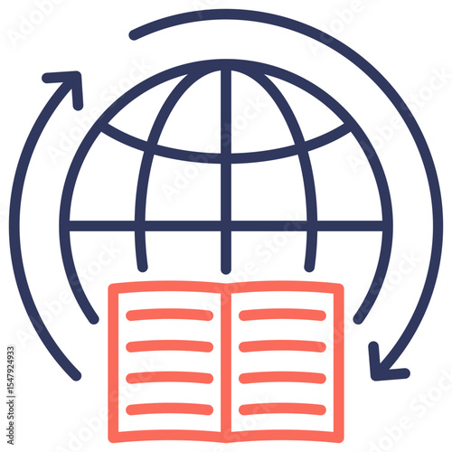Global Learning Dual Tone Icon