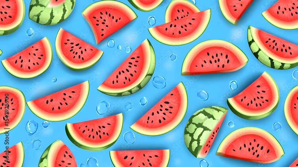Watermelon, Slices, Summer, Juicy Watermelon Slices Summer Background Watermelon, Slices, Summer, Juicy Watermelon Slices Summer Background