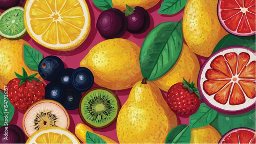 Fresh, isolated fruits like sweet oranges, ripe apples, and juicy pears on a white background create a healthy fruit and vegetable assortment