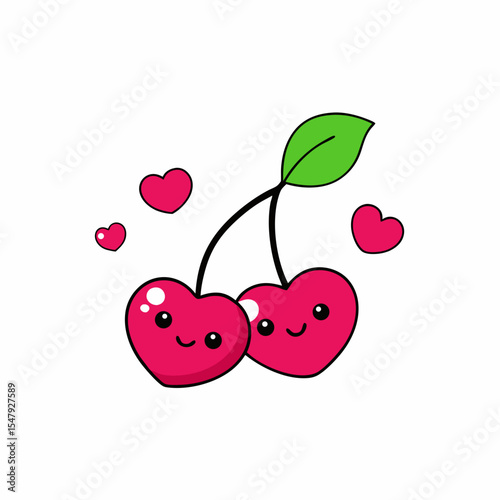 heart with cherry