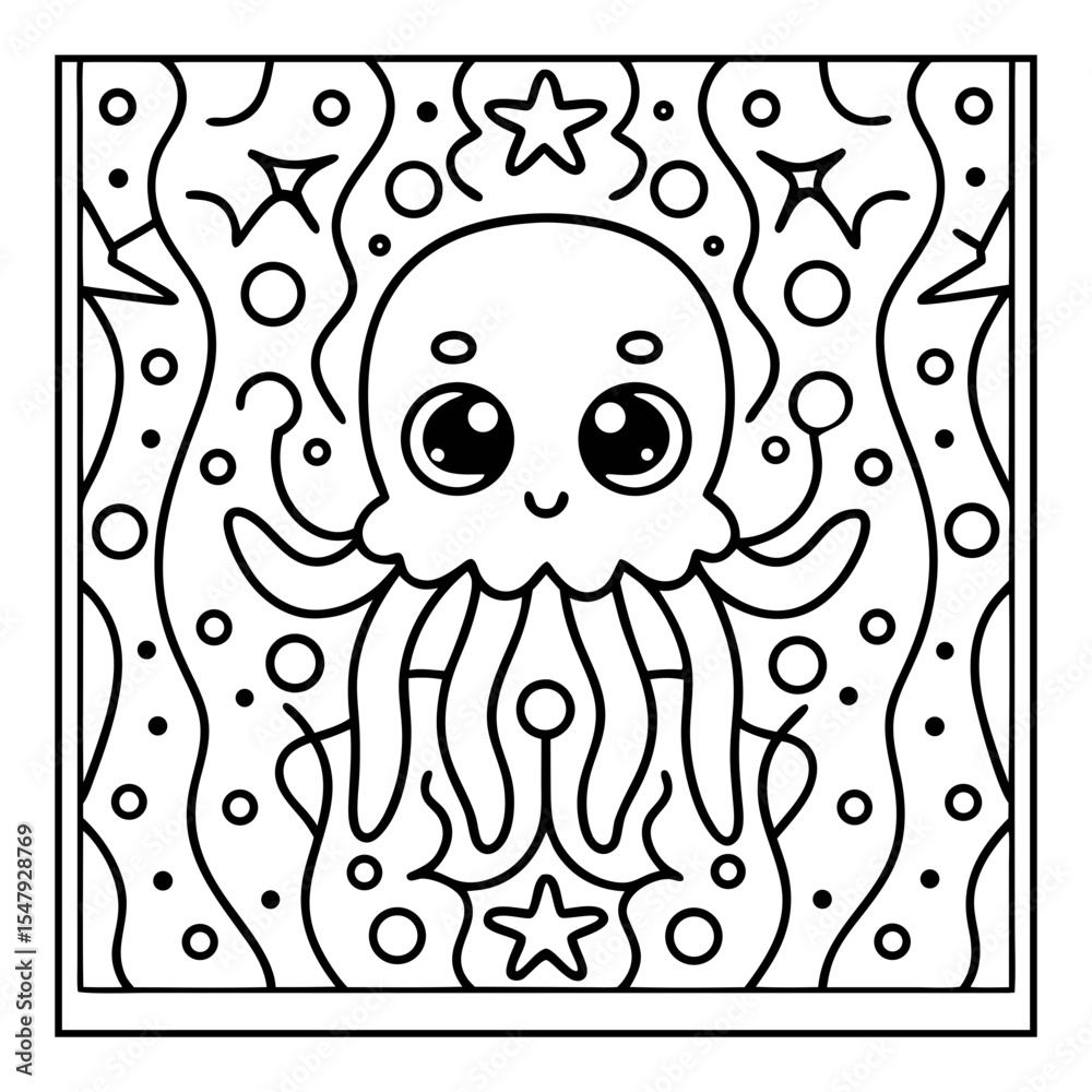 Fototapeta premium vector illustration of a coloring page